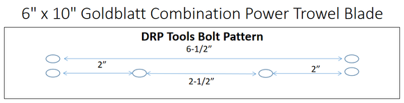 6" x 10" Goldblatt Combination Power Trowel Blade 4-PK