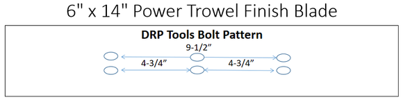 6 x 14 Finish Power Trowel Blade Blue 4-PK
