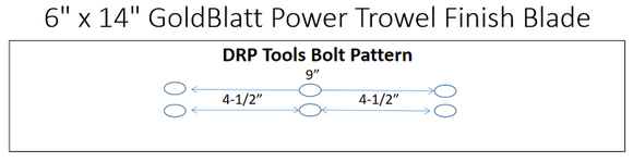 6" x 14" Goldblatt Finish Power Trowel Blade 4-Pack