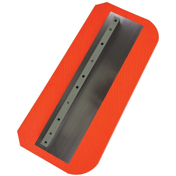 Orange Thunder steel-backed poly combination blade 8 x 18 for 46 to 48 inch power trowels