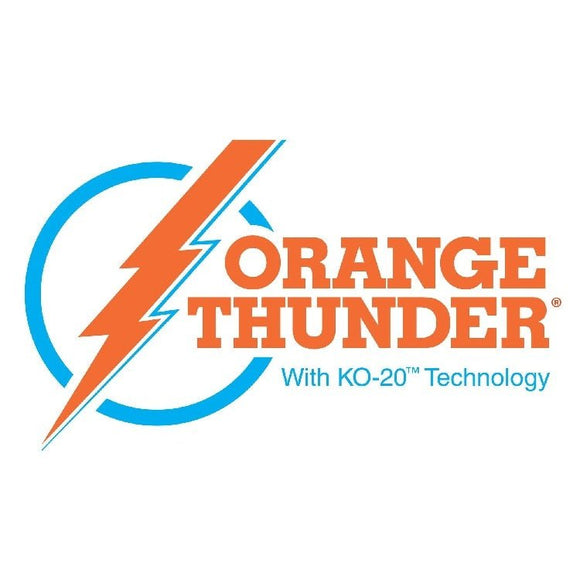 46-48" Power Trowel Combination Blade – 8 x 18 Orange Thunder Steel-Backed Poly 4PK