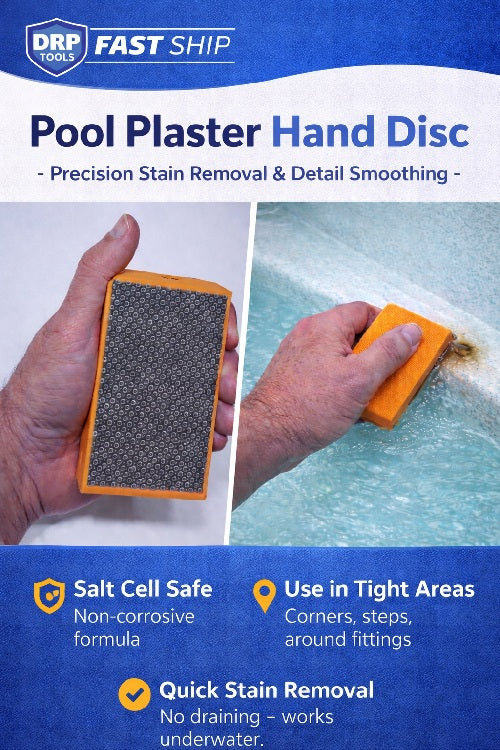 Pool Plaster Hand Disc – Non-Corrosive Stain Removal, Salt Cell Safe