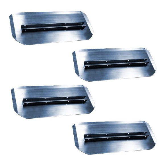 Master 46-48" Power Trowel Combination Blades, 8" x 18" Offset Channel, Blue, 4 Pack
