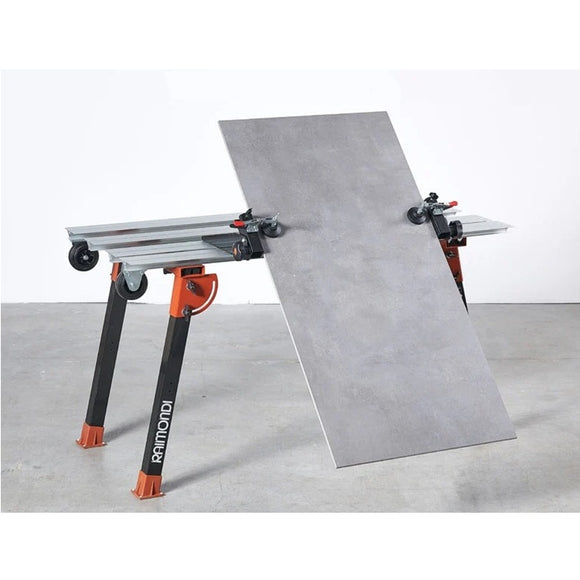 Raimondi Variable Angle Vertical Tile Clamps for Bigfoot Work Bench front side