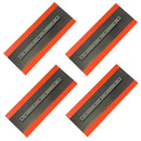 36 Power Trowel Blades Finish Orange Thunder Steel-Backed Poly 6" x 14" 4-PK