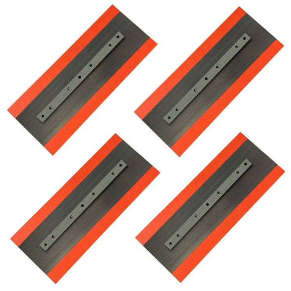 36 Power Trowel Blades Finish Orange Thunder Steel-Backed Poly 6" x 14" 4-PK