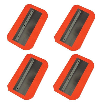 36" Power Trowel Combination Blade – 8 x 14 Orange Thunder Steel-Backed Poly 4PK