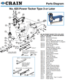 Crain 625 & 635 Carpet Stapler Driver Spring 1625-16-2