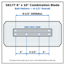 Goldblatt 28" Power Trowel Combination Blade – 6" x 10" 4PK Bolt Pattern