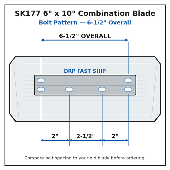 Goldblatt 28" Power Trowel Combination Blade – 6" x 10" 4PK Bolt Pattern