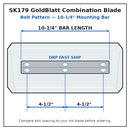 Goldblatt 36" Power Trowel Combination Blade – 8" x 14" 4PK Bolt Pattern