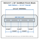 46-48" Power Trowel Finish Blade – 6" x 18" 4PK Bolt Pattern