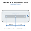 Superior & Husqvarna 36" Power Trowel Combination Blade – 8" x 14" 4PK-2