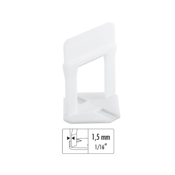 Raimondi  "Stone" 1/16" Wide Leveling System Clip Tile 1/2" to 3/4" Thick (1700)