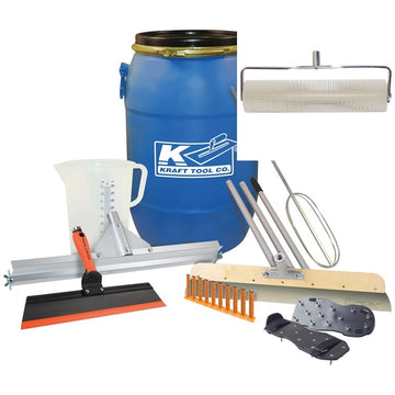 Kraft Tool Self-Leveling Kit Pro with 18" Spike Roller