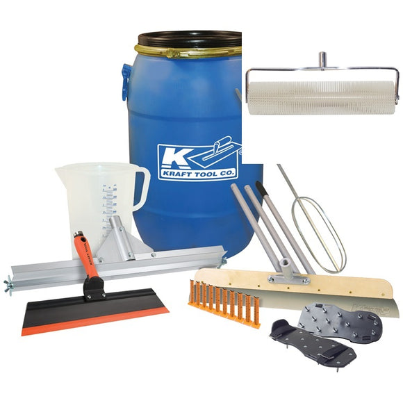 Kraft Tool Self-Leveling Kit Pro with 18" Spike Roller