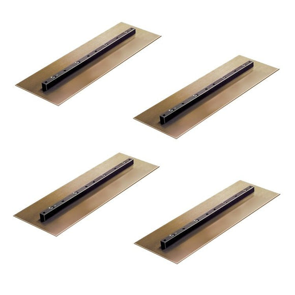6" x 18" Power Trowel Finish Blades – Gold Steel 4-Pack