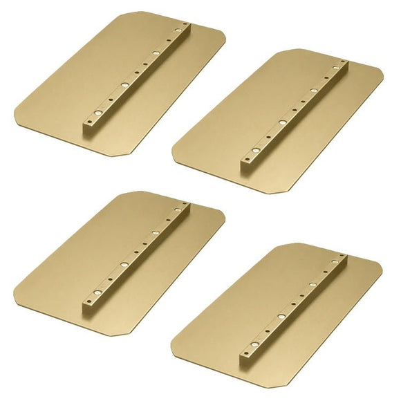 46-48" Power Trowel Combination Blade – 8 x 18 Flat Round Corner Gold 4PK