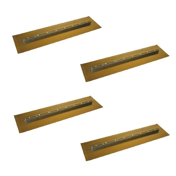 60" Whiteman Power Trowel Finish Blade – 6" x 23" Gold 4PK