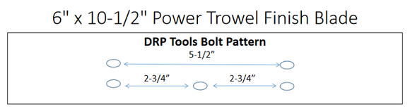 6" x 10-1/2" Finish Power Trowel Blade