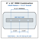 MBW 30" Power Trowel Combination Blade – 8" x 10" 4PK Bolt Pattern