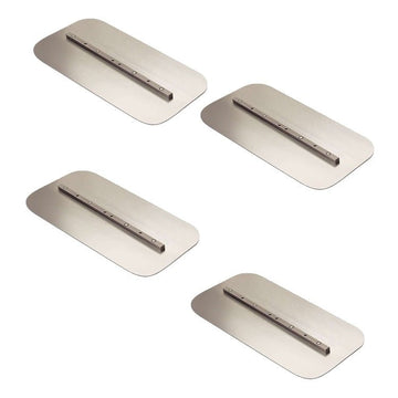 46-48" Whiteman Power Trowel Round End Flat Finish Blade – 8" x 18" 4PK
