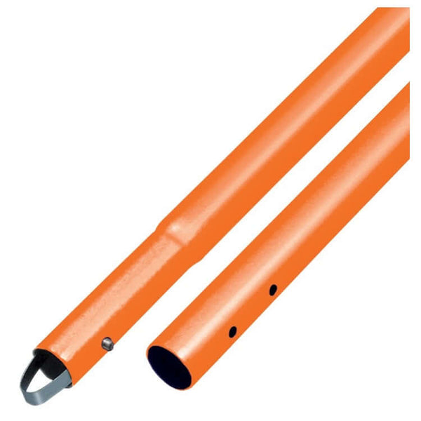 6' Powder Coated Bull Float Handle 1-3/8" Button Handle High Visibility Orange 6-Pack - 1