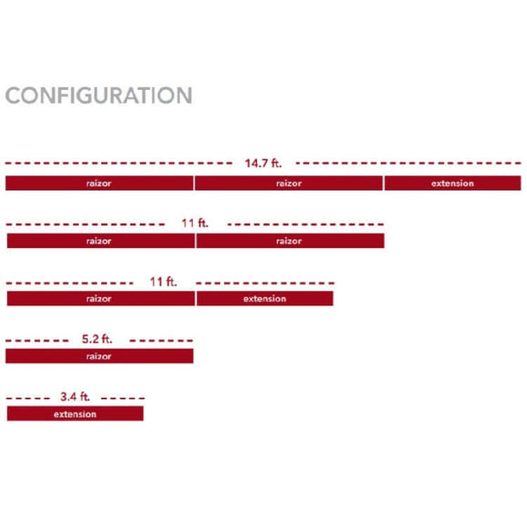 Raimondi 3.8' RAZIOR Extension w/ 2 Suction Cup (not shown)
